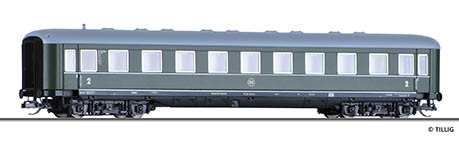 TILLIG Modellbahnen 502600 - TT - Schürzen-Schlafwagen, mit rundem DR-Logo, Ep.IV (Tillig TT-Club)